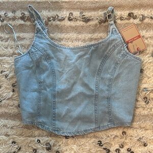 Light Blue Denim Women's Tank Top